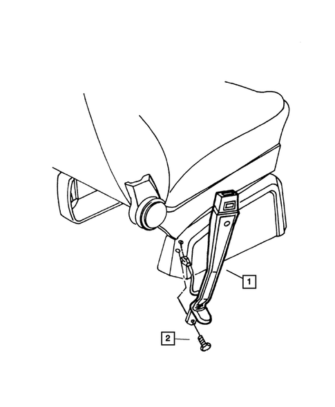 Seat Belts-Front and Rear for 2007 Dodge Caravan #2