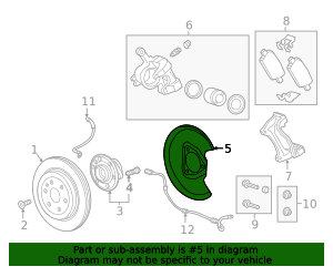2017-2026 GM Rear Driver Side Brake Dust Shield 22995250 GM ...