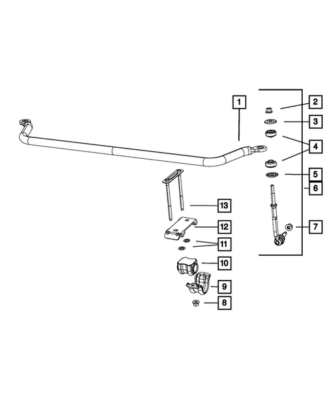 Front Stabilizer Bar for 2009 Dodge Durango #0