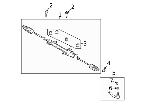 Steering Gear & Linkage for 2009 Pontiac Vibe #1