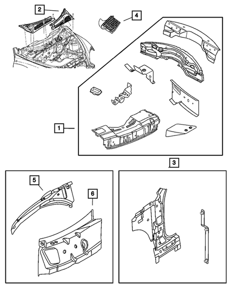 Cowl and Dash Panel for 2008 Chrysler PT Cruiser #0