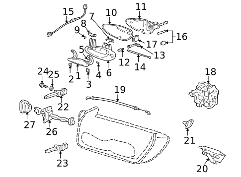 Lock & Hardware for 1999 Porsche 911 #0
