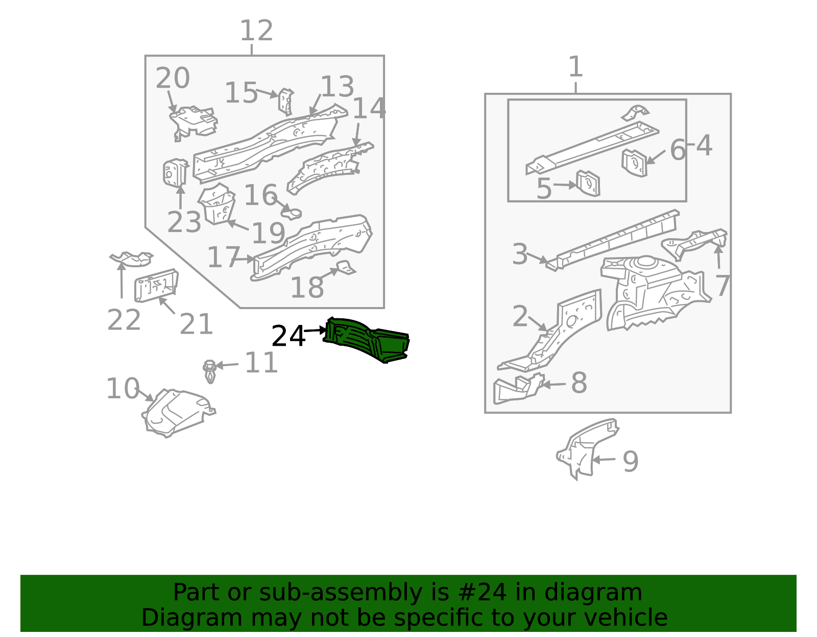 2004-2008 Lexus Floor Pan Reinforcement 57198-48021 | AutoNation Parts