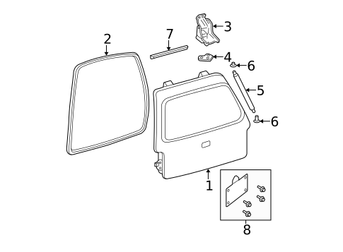 Gate & Hardware for 2004 Ford Expedition #0