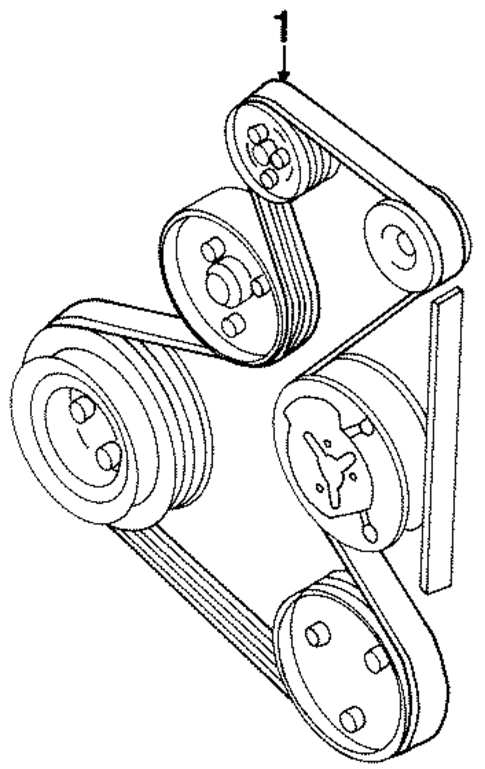 Belts & Pulleys for 1994 Volkswagen Passat #0