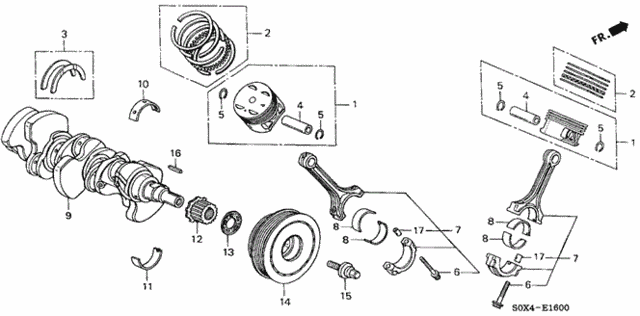 Piston - Crankshaft for 2004 Honda Odyssey #0