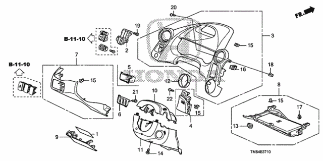 Instrument Panel Garnish (Driver Side) for 2013 Honda Insight #0