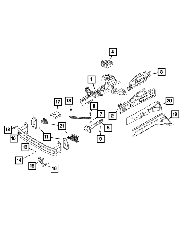 6106668AA - Frame, Bumper and Fascia: Washer for Mopar Image