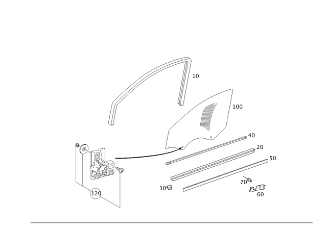 2036901680 - Front Doors: Trim Bar for Mercedes-Benz: C230, C240, C280, C32 AMG, C320, C350, C55 AMG Image image
