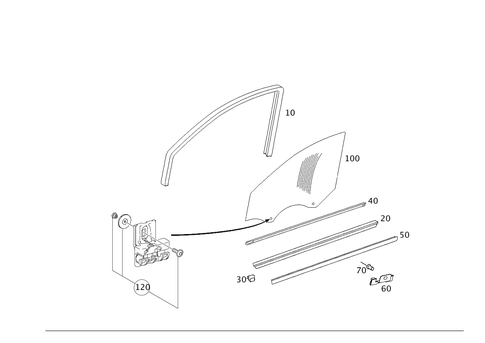 Front Door Windows for 2006 Mercedes-Benz C55 AMG #0