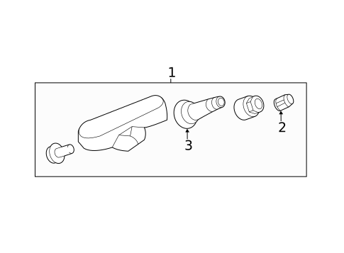 Tire Pressure Monitor Components for 2011 Cadillac CTS #2