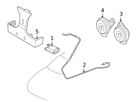 Horn for 1999 Honda Accord #0