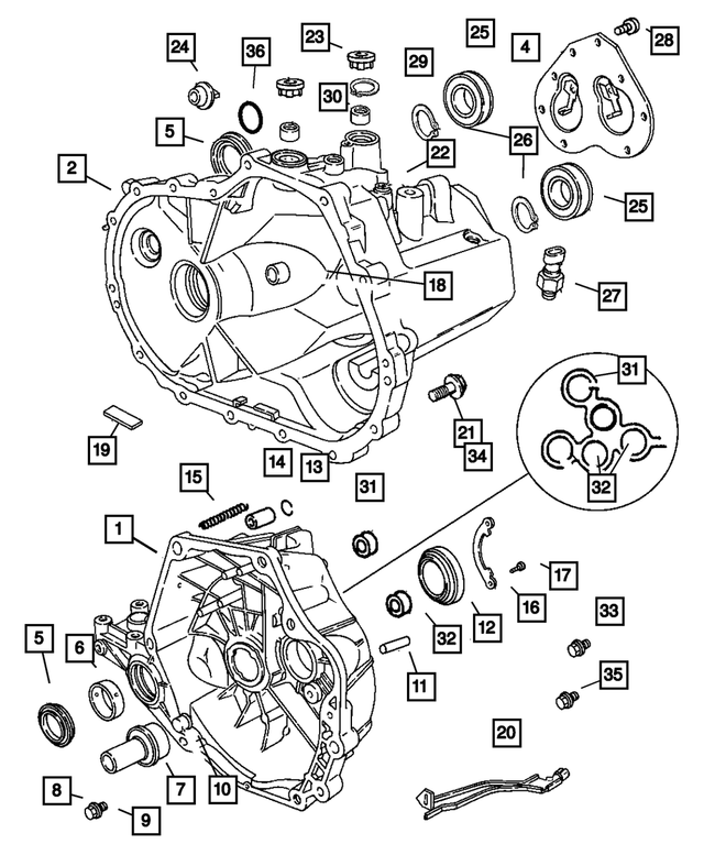 « 5102888AA – NVG Manual Transaxle 5 Speed : Embrayage Carter pour Mopar Image »