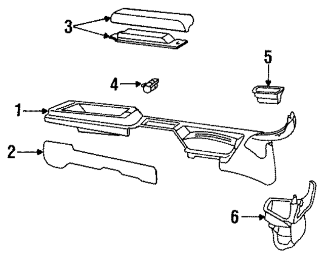 4453741 - Body: Console Coin Holder for Mopar Image