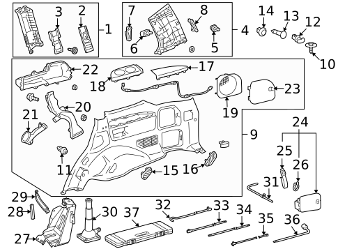 Interior Trim - Quarter Panels for 2009 Lexus LX570 #0