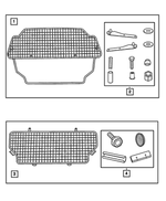82207563 - Mopar Accessories - Component Parts: Dog Guard Guard Kit, Upper for Jeep: Grand Cherokee Image