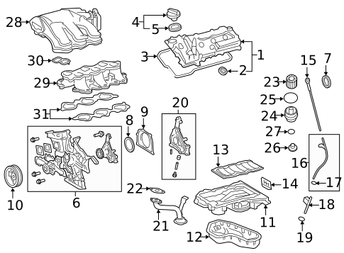 Engine Parts for 2019 Toyota Highlander #0
