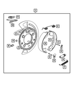 68350384AB - Brakes: Parking Brake Adapter Assembly, Right &amp; Left for Mopar Image