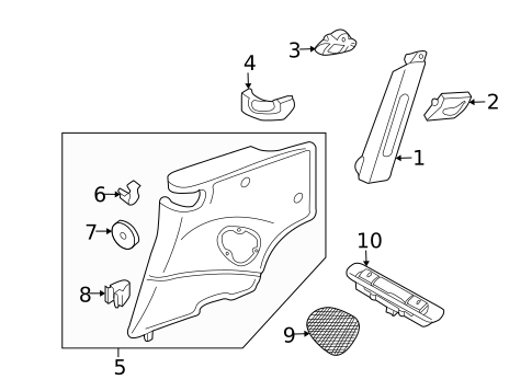 Interior Trim - Quarter Panels for 2005 Porsche 911 #4