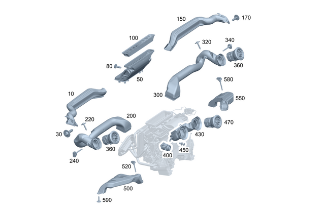 4638311600 - Heating and Ventilation: Air Duct for Mercedes-Benz: G500, G550, G580, G63 4x4 Squared AMG, G63 AMG Image image