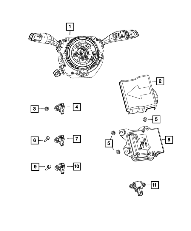 68351728AD - Restraints: Steering Control Module for Mopar Image