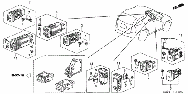 Switch (1) for 2003 Acura MDX #0