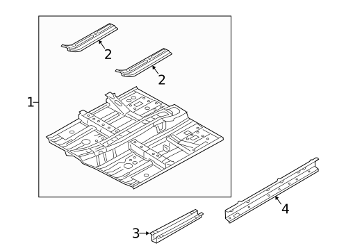 Floor & Rails for 2014 Mitsubishi Mirage #0