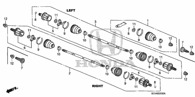 Rear Driveshaft for 2007 Honda Element #0
