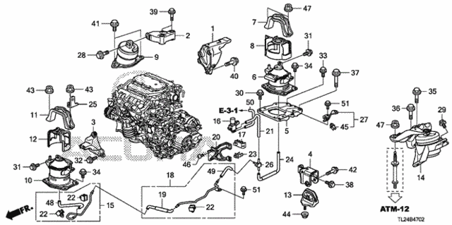 Engine Mounts (V6) for 2011 Acura TSX #0
