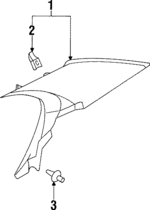 MR780949 - Body: Quarter Pillar Trim for Mitsubishi Image