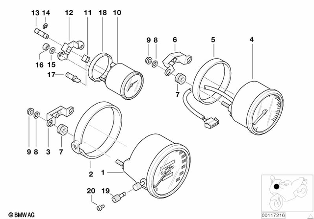 62112306730 - Instruments: Speedometer Damper Ring -  for BMW-Motorrad Image image
