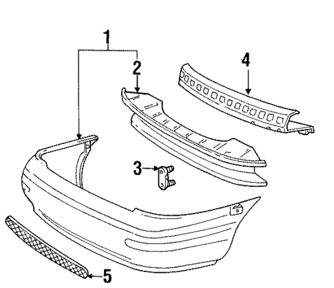 Bumper & Components - Rear for 2000 Ford Contour #0