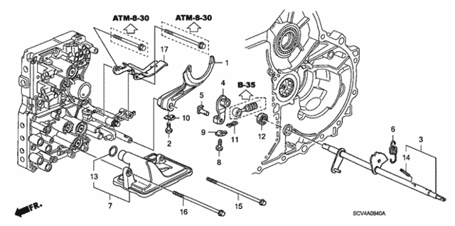 AT Shift Fork for 2004 Honda Element #0