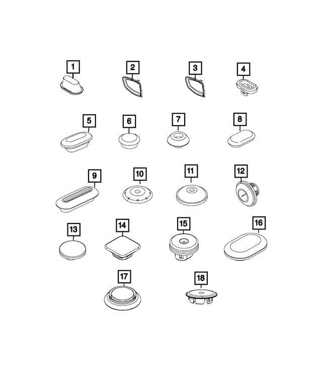 68121531AA - Body Sheet Metal Except Doors: Plug for Fiat: 500E | Jeep: Renegade Image