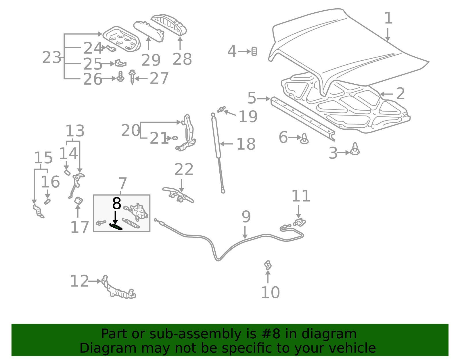 90506-20065 - Hood Pop Up Spring 2001-2009 Toyota | Longo Toyota Parts