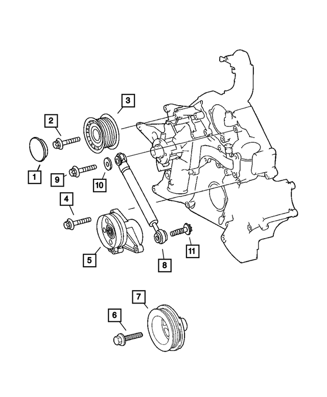 68020888AA - Cooling: Tensioner Pulley for Mopar Image
