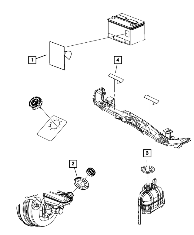 « 68213176AA – Labels : Capuchon Du Circuit De Refroidissement Etiquette pour Mopar Image »