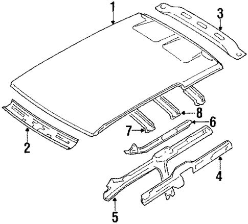 Roof for 1990 Nissan Axxess #0