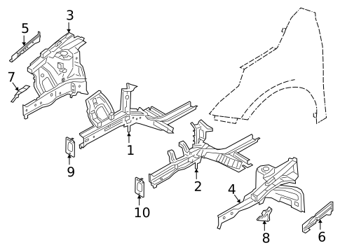 Structural Components & Rails for 2019 Kia Forte #0
