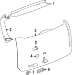 26442737 - : Side Gate Trim for GMC: Acadia Image