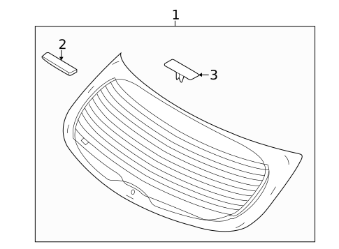 Glass - Lift Gate for 2015 Hyundai Santa Fe Sport #0