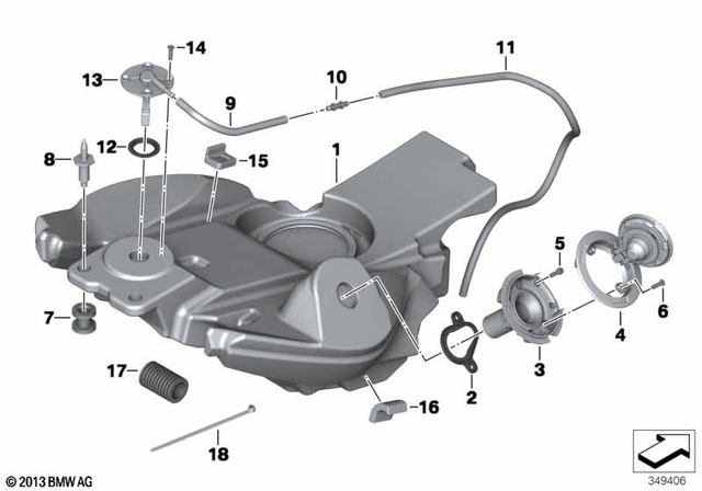 16117691509 - Fuel Supply: Filler Tube Gasket -  for BMW-Motorrad Image