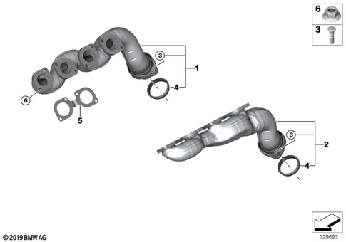 Exhaust Manifold for 2003 BMW X5 4.4i #0