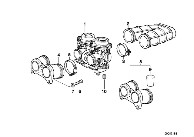 13712343299 - : Pipe Clamp - 47/67 for BMW-Motorrad Image