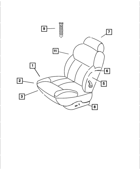 Front Seats and Attaching Parts for 2004 Dodge Intrepid #7