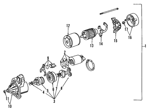 Starter for 1996 Mitsubishi Diamante #0