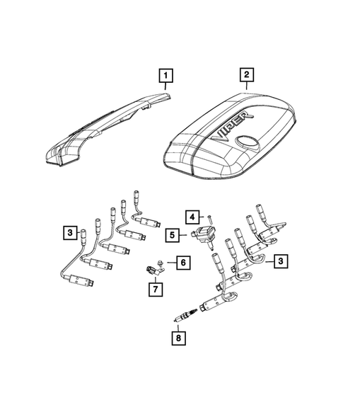 Ignition - Spark Plugs, Cables, Coils, and Glow Plugs for 2017 Dodge Viper #0
