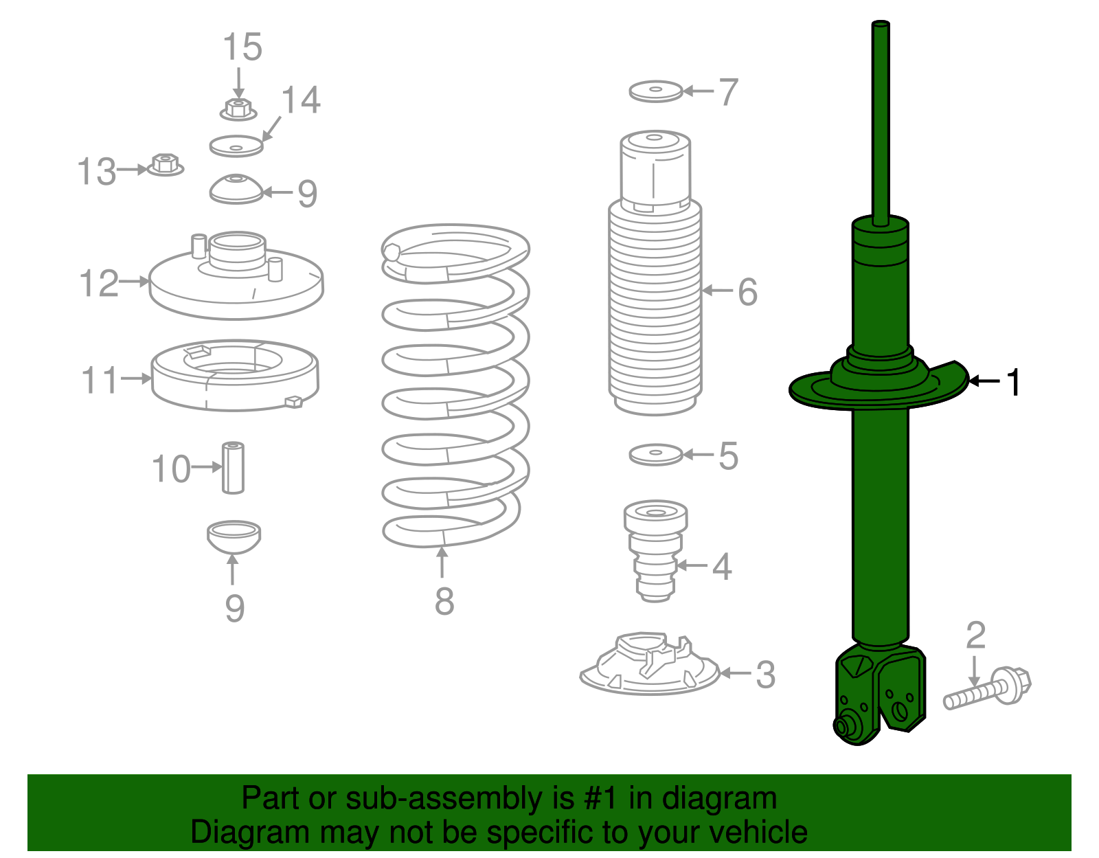 2019-2020 Acura TLX Shock Absorber 52611-TZ4-A11 | OEM Parts