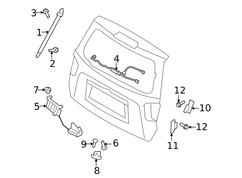 Tailgate for 2009 Kia Borrego #0