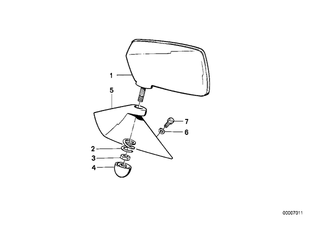 46632302174 - : Right Convex Mirror Head for BMW-Motorrad Image